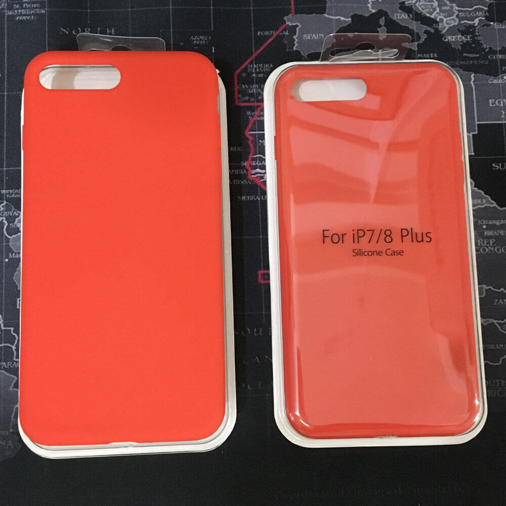 iPhone 7 / 8 Plus Yüksek Kalite 1. Sınıf İçi Kadife Lansman Kılıf - iPhone Lansman Arka Kapak -  Kırmızı